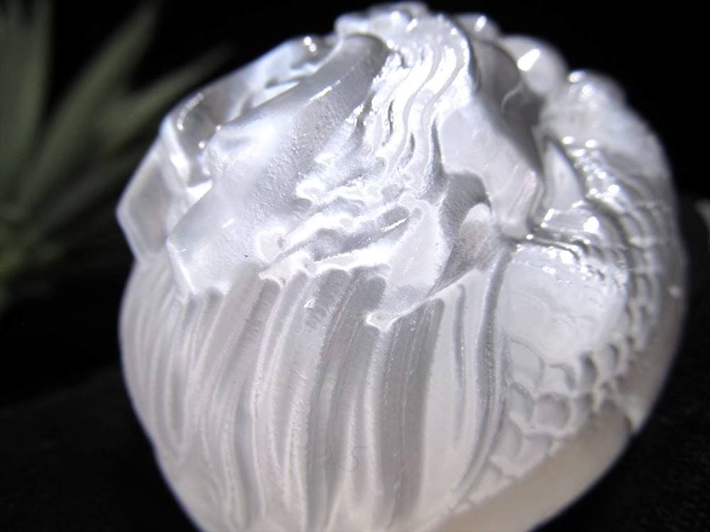 セレナイト 彫刻 置物 辰年 龍