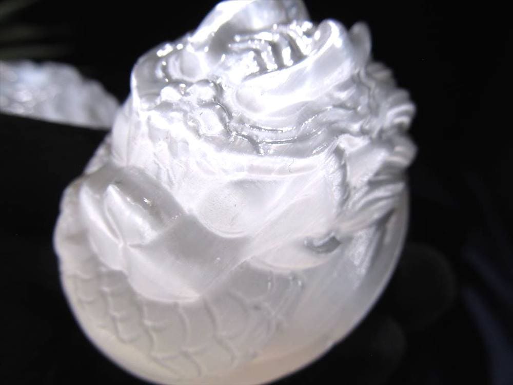 セレナイト 彫刻 置物 辰年 龍