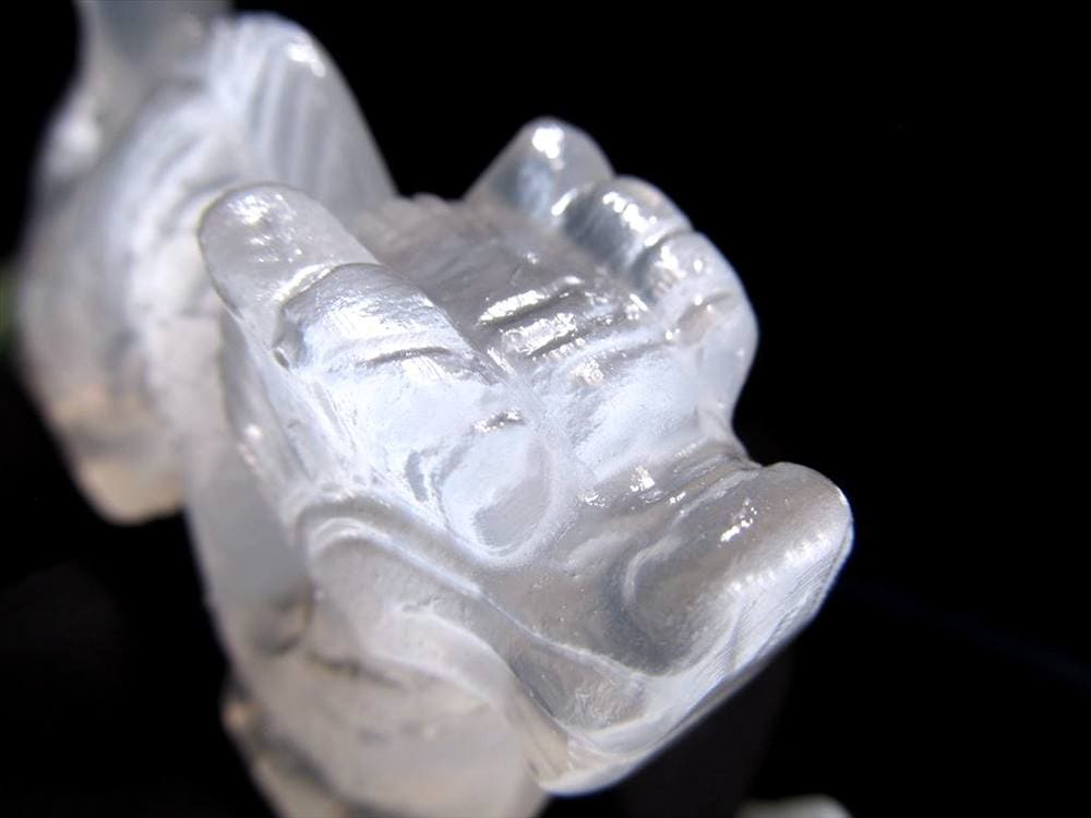 セレナイト 彫刻 置物 辰年 龍