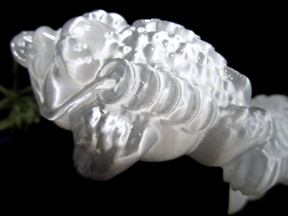 セレナイト 彫刻 置物 動物 ペンギン