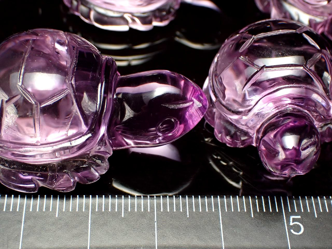 ◇健康と長寿の象徴！亀モチーフ◇可愛いミニサイズ◇超透明ラベンダー