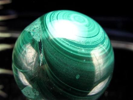 天眼 マラカイト 孔雀石 丸玉 置物 スフィア