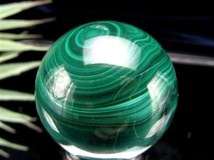 天眼 マラカイト 孔雀石 丸玉 置物 スフィア