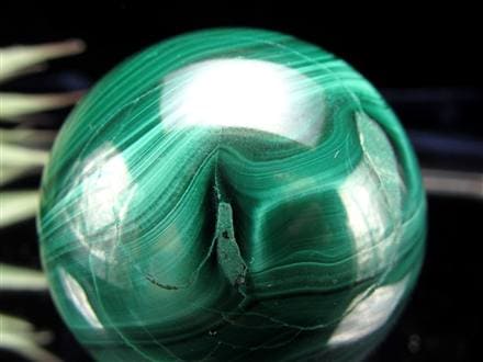 天眼 マラカイト 孔雀石 丸玉 置物 スフィア