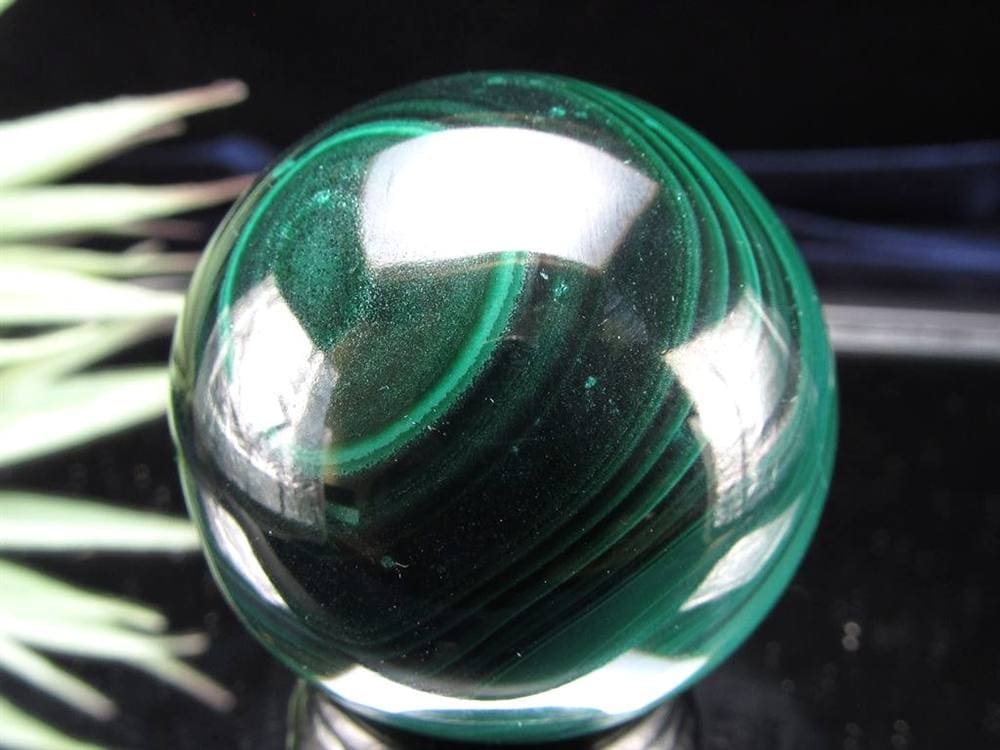 天眼 マラカイト 孔雀石 丸玉 置物 スフィア