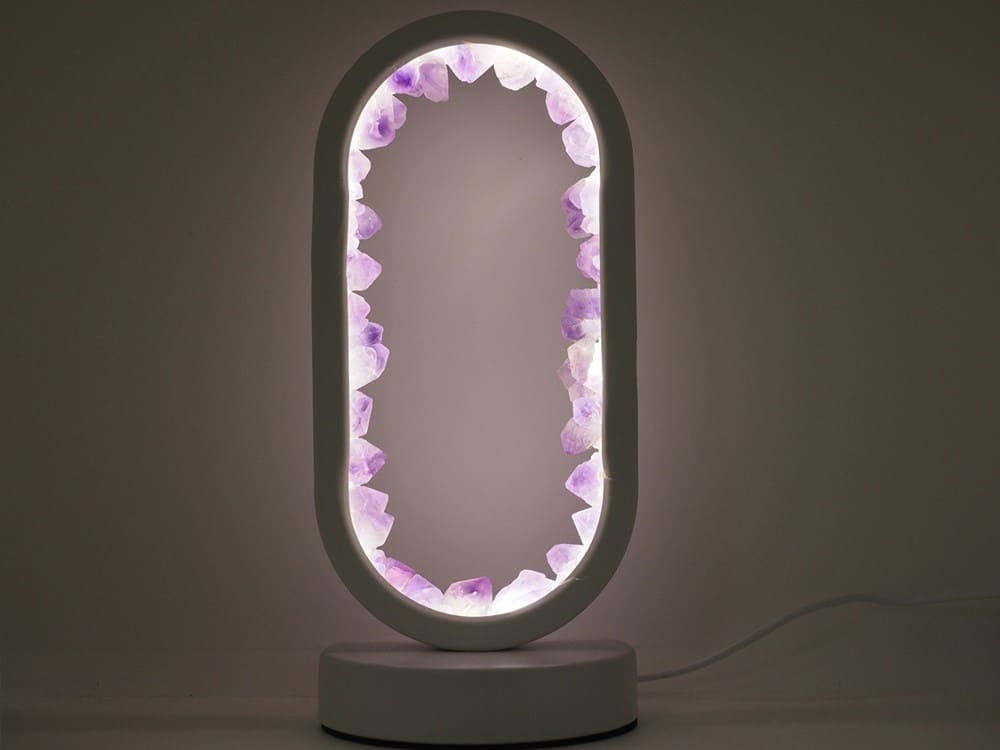 天然石 水晶 アメジスト ライト 照明