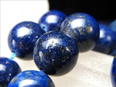 ラピスラズリ 青金石 12月の誕生石 ビーズ連 連材