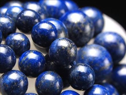 ラピスラズリ 青金石 12月の誕生石 ビーズ連 連材
