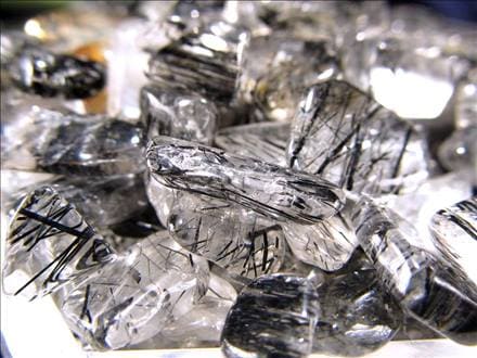 さざれ 細石 ルチルクォーツ ブラックルチルクォーツ 黒針水晶