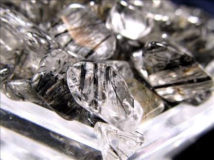 さざれ 細石 ルチルクォーツ ブラックルチルクォーツ 黒針水晶
