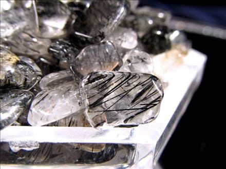 さざれ 細石 ルチルクォーツ ブラックルチルクォーツ 黒針水晶