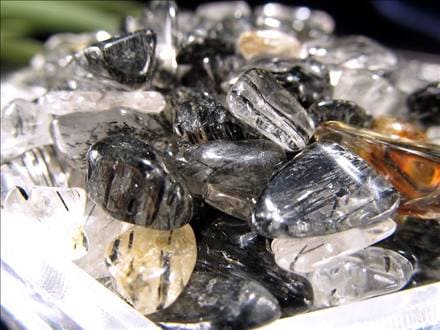 さざれ 細石 ルチルクォーツ ブラックルチルクォーツ 黒針水晶