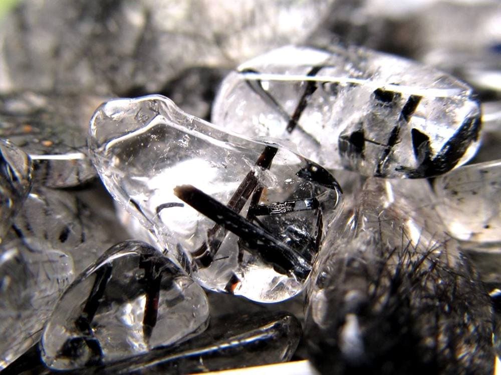さざれ 細石 ルチルクォーツ ブラックルチルクォーツ 黒針水晶