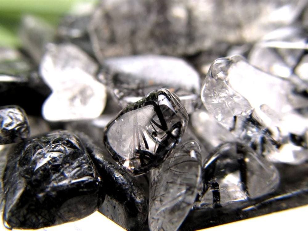 さざれ 細石 ルチルクォーツ ブラックルチルクォーツ 黒針水晶