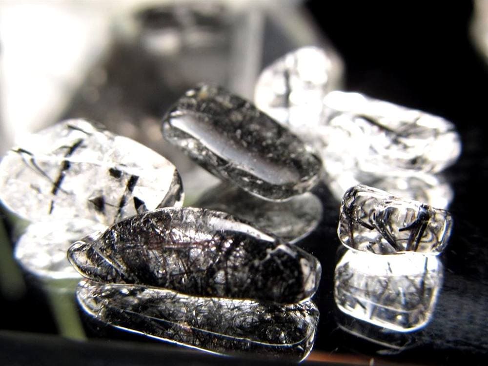 さざれ 細石 ルチルクォーツ ブラックルチルクォーツ 黒針水晶