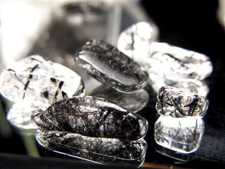 さざれ 細石 ルチルクォーツ ブラックルチルクォーツ 黒針水晶