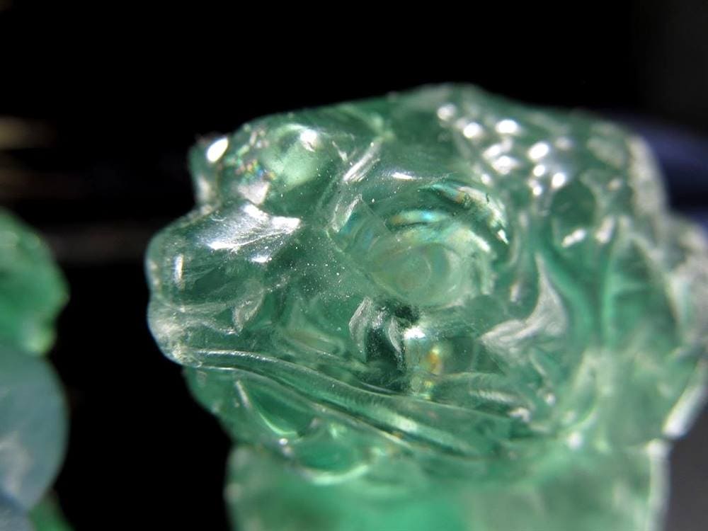 フローライト カエル 銭蛙 蛍石 置物