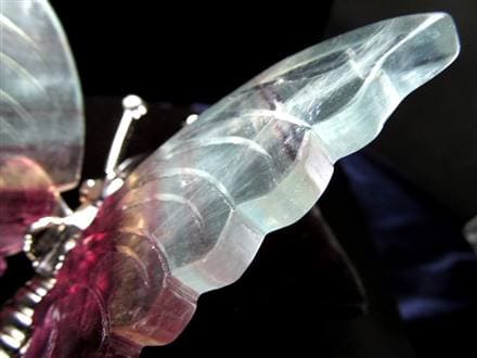 フローライト 蛍石 バタフライ 蝶 置物