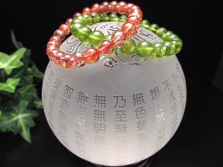 クリスタルガラス 丸玉 六字真言工水晶 梵字 般若心経