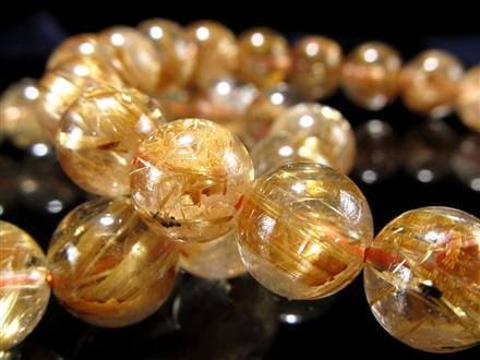 ゴールド ルチル クォーツ ブレスレット 金運