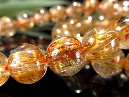 ゴールド ルチル クォーツ ブレスレット 金運