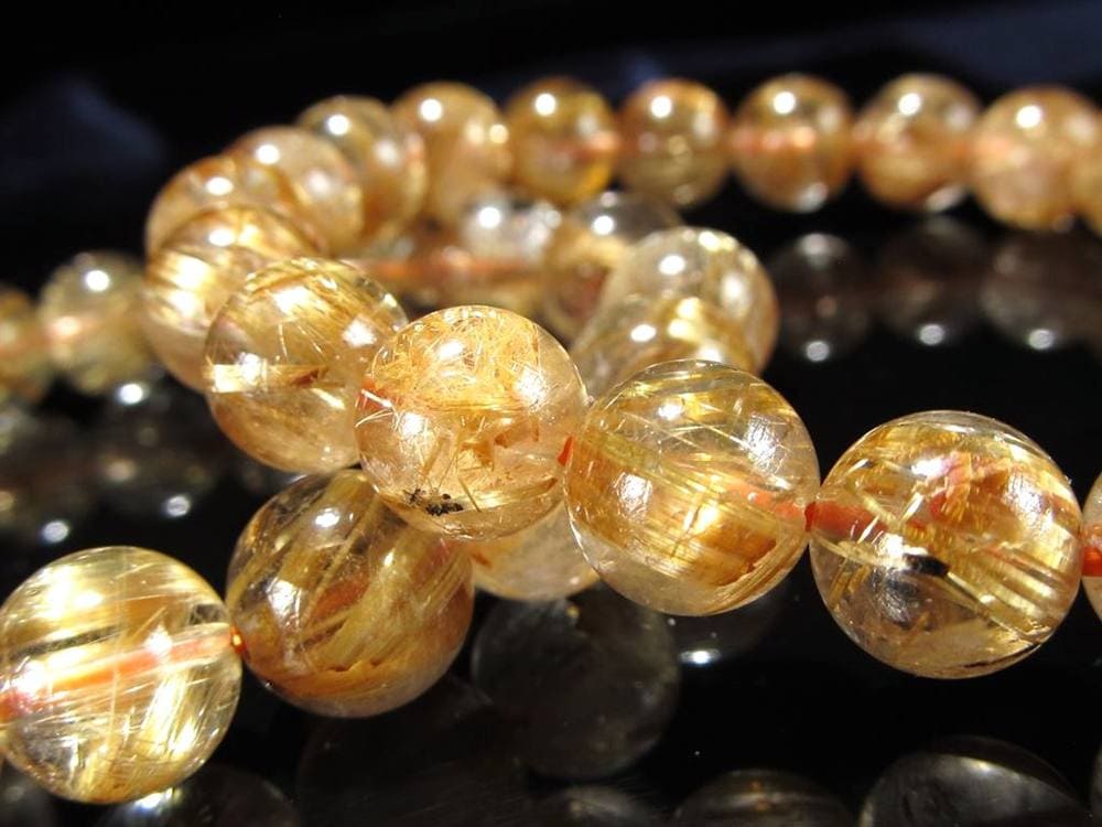 ゴールド ルチル クォーツ ブレスレット 金運