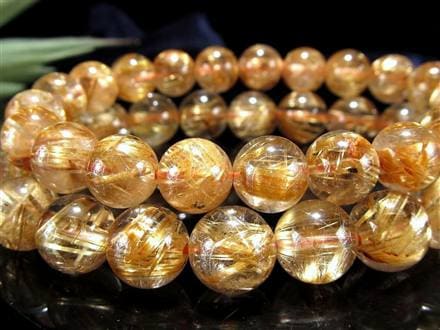 ゴールド ルチル クォーツ ブレスレット 金運
