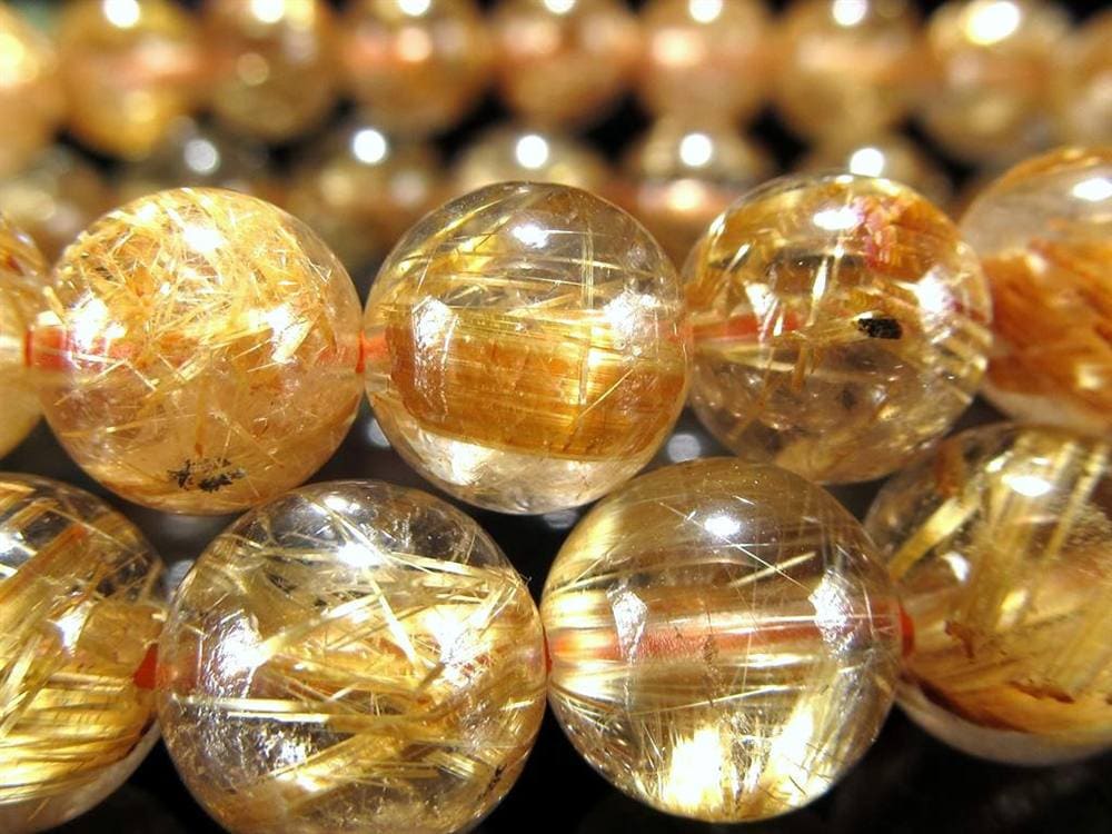 ゴールド ルチル クォーツ ブレスレット 金運