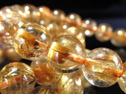 ゴールド ルチル クォーツ ブレスレット 金運