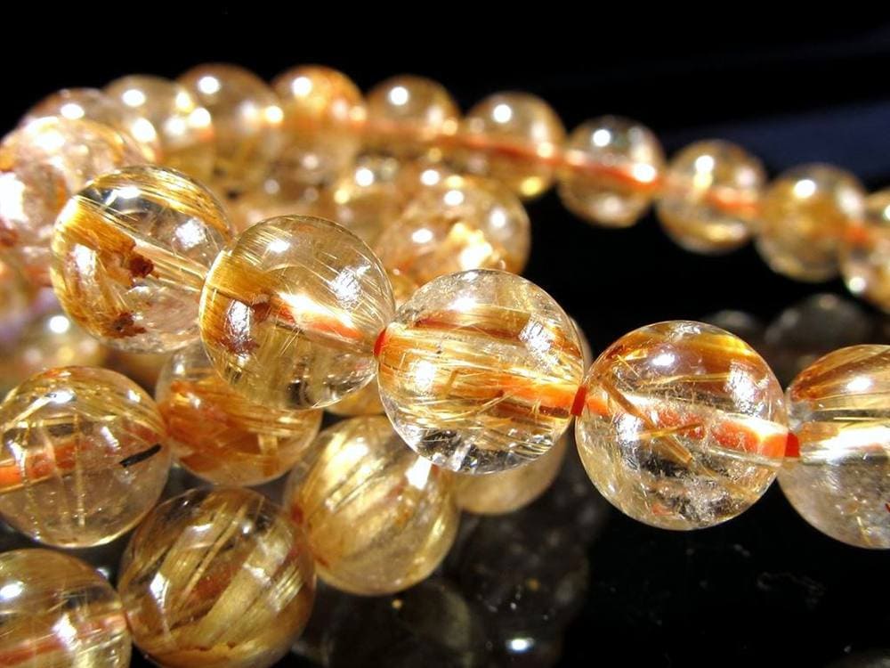 ゴールド ルチル クォーツ ブレスレット 金運