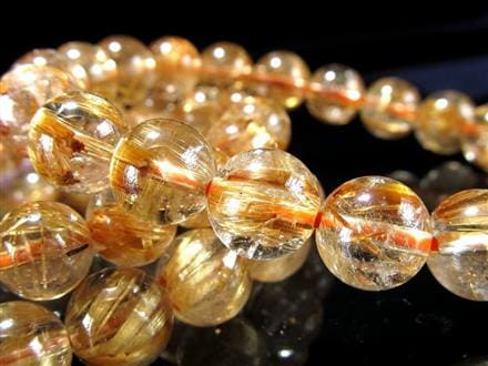 ゴールド ルチル クォーツ ブレスレット 金運