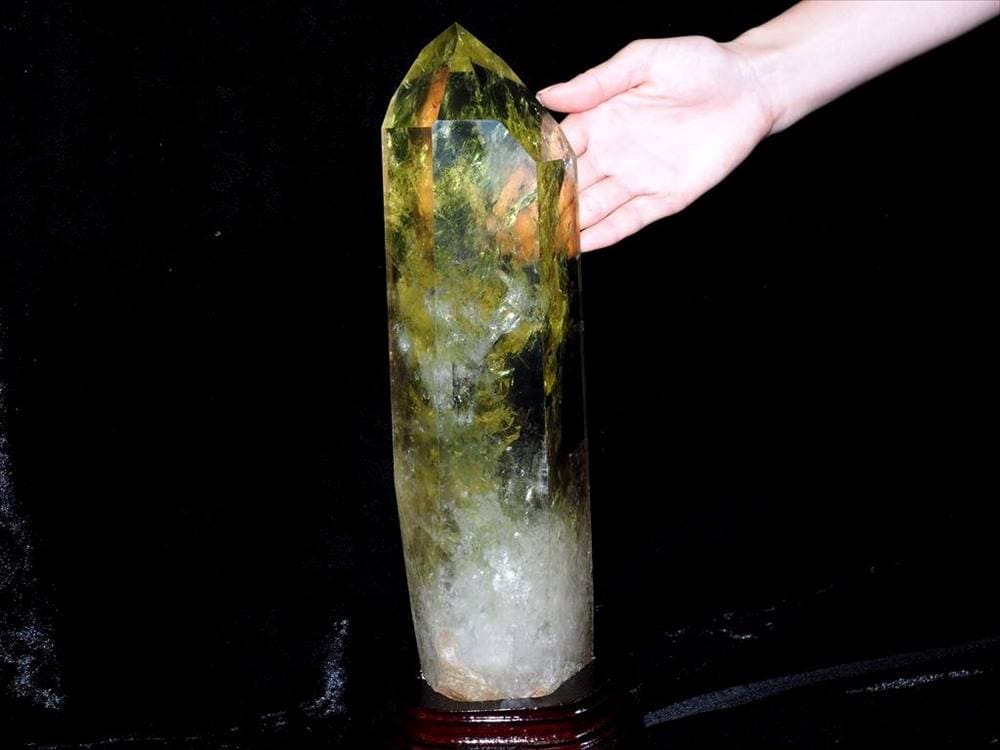 シトリン ポイント 置物 大 虹