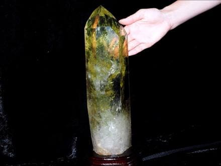 シトリン ポイント 置物 大 虹