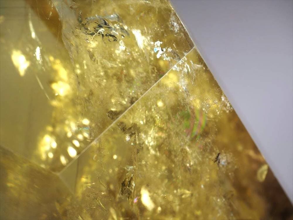 シトリン ポイント 置物 大 虹