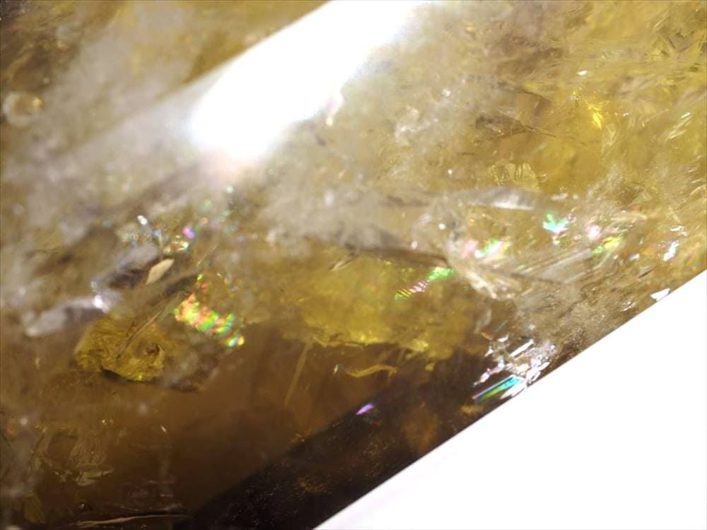 シトリン ポイント 置物 大 虹