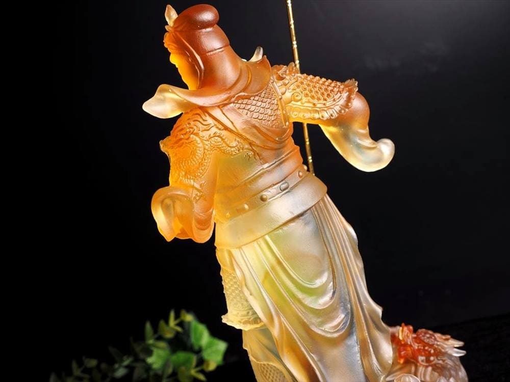 関羽 クリスタルガラス 三国志 元宝 開運