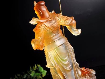関羽 クリスタルガラス 三国志 元宝 開運