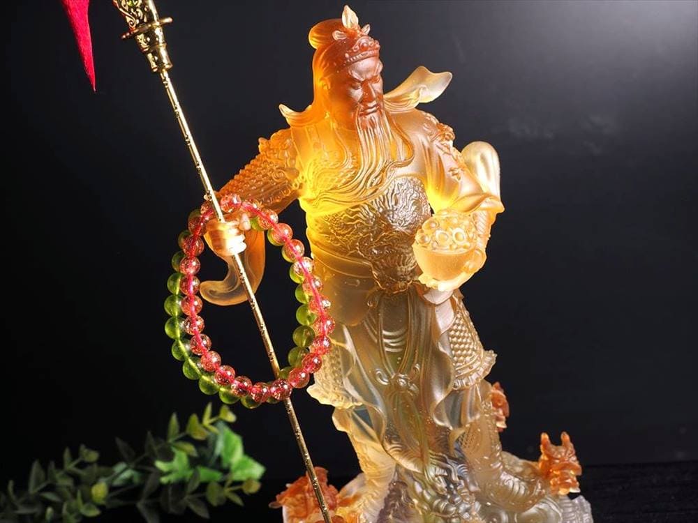 関羽 クリスタルガラス 三国志 元宝 開運