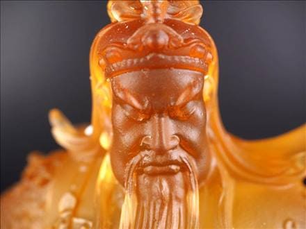 関羽 クリスタルガラス 三国志 元宝 開運