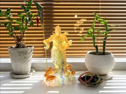 関羽 クリスタルガラス 三国志 元宝 開運