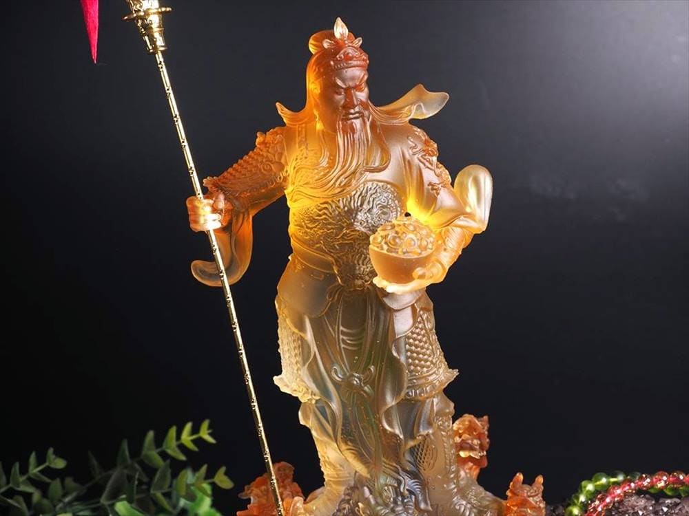 関羽 クリスタルガラス 三国志 元宝 開運