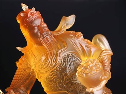 関羽 クリスタルガラス 三国志 元宝 開運
