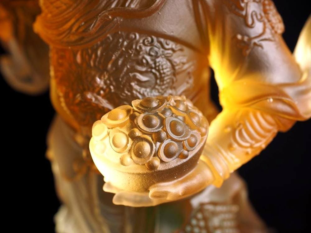関羽 クリスタルガラス 三国志 元宝 開運