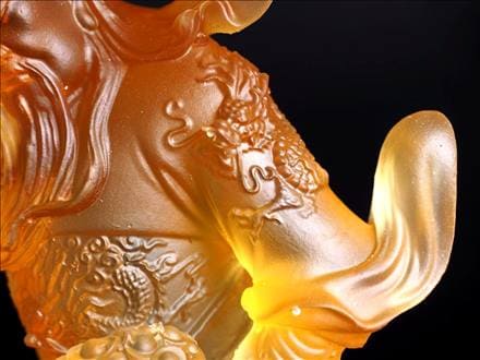 関羽 クリスタルガラス 三国志 元宝 開運