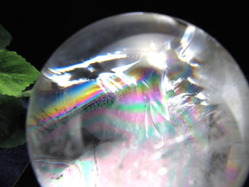 水晶 クリスタル 丸玉 スフィア レインボー