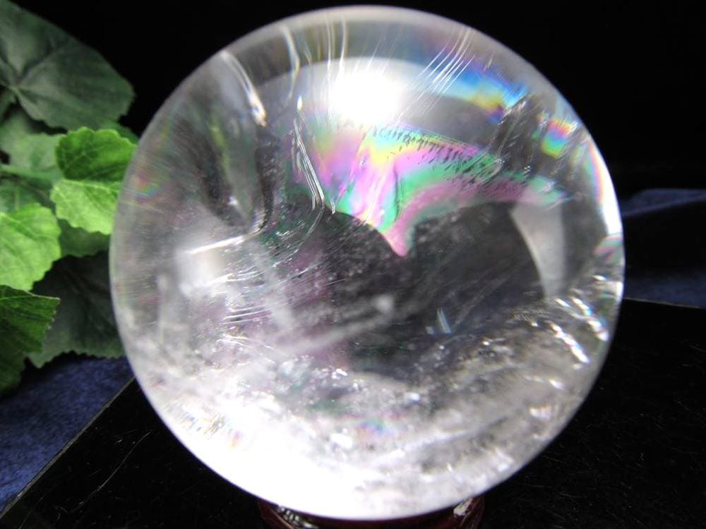 水晶 クリスタル 丸玉 スフィア レインボー