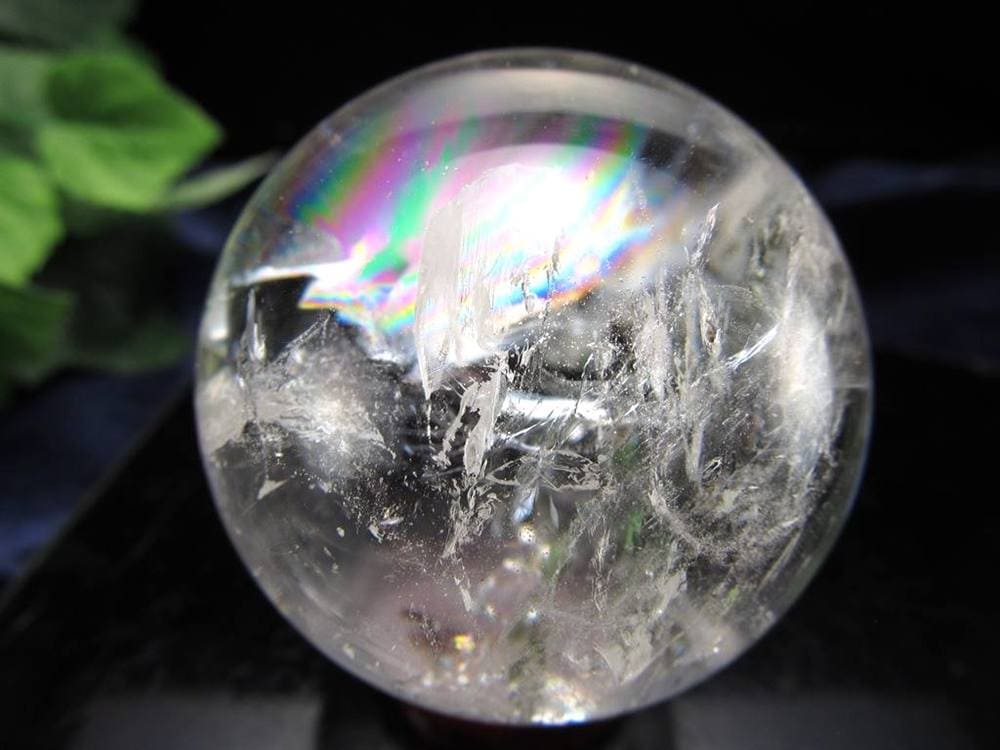 水晶 クリスタル 丸玉 スフィア レインボー