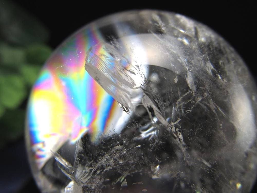 水晶 クリスタル 丸玉 スフィア レインボー
