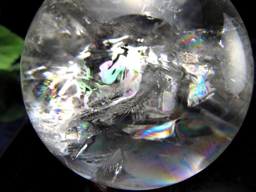 水晶 クリスタル 丸玉 スフィア レインボー