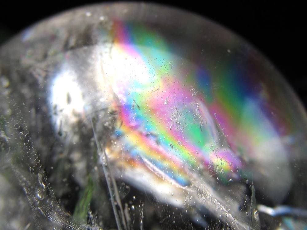 水晶 クリスタル 丸玉 スフィア レインボー